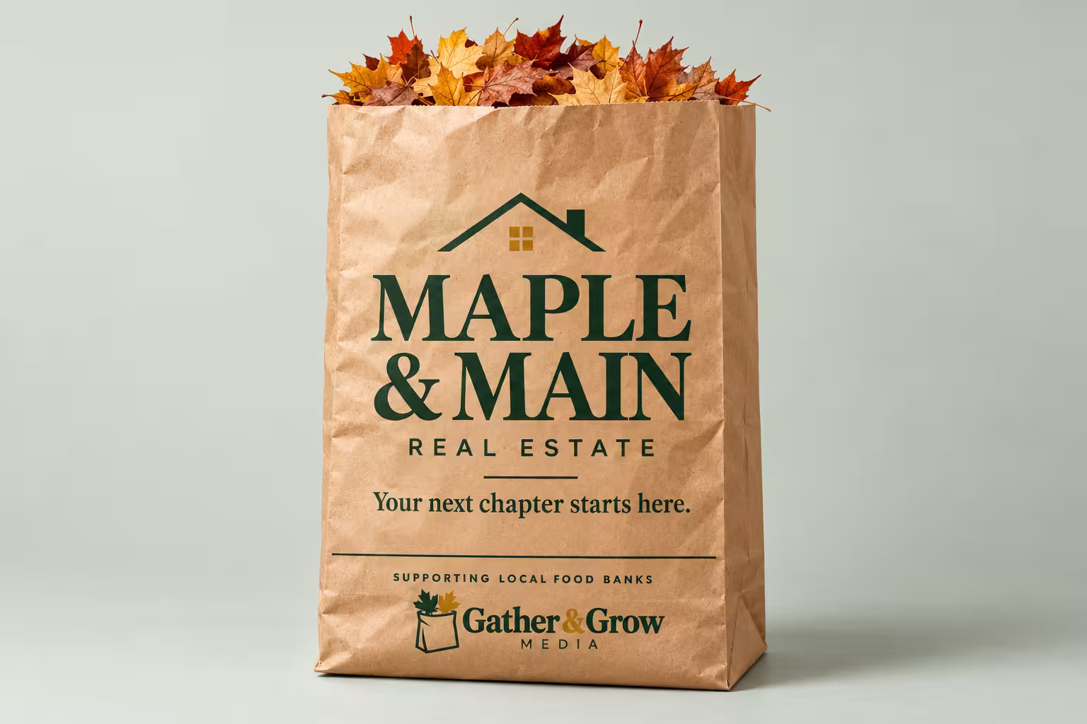Full-bag sponsorship example: one large advertiser